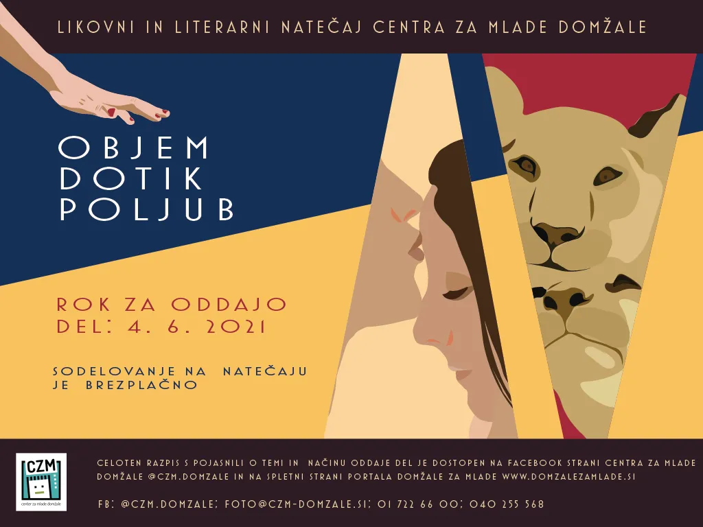 Likovno-literarni natečaj Objem, dotik, poljub