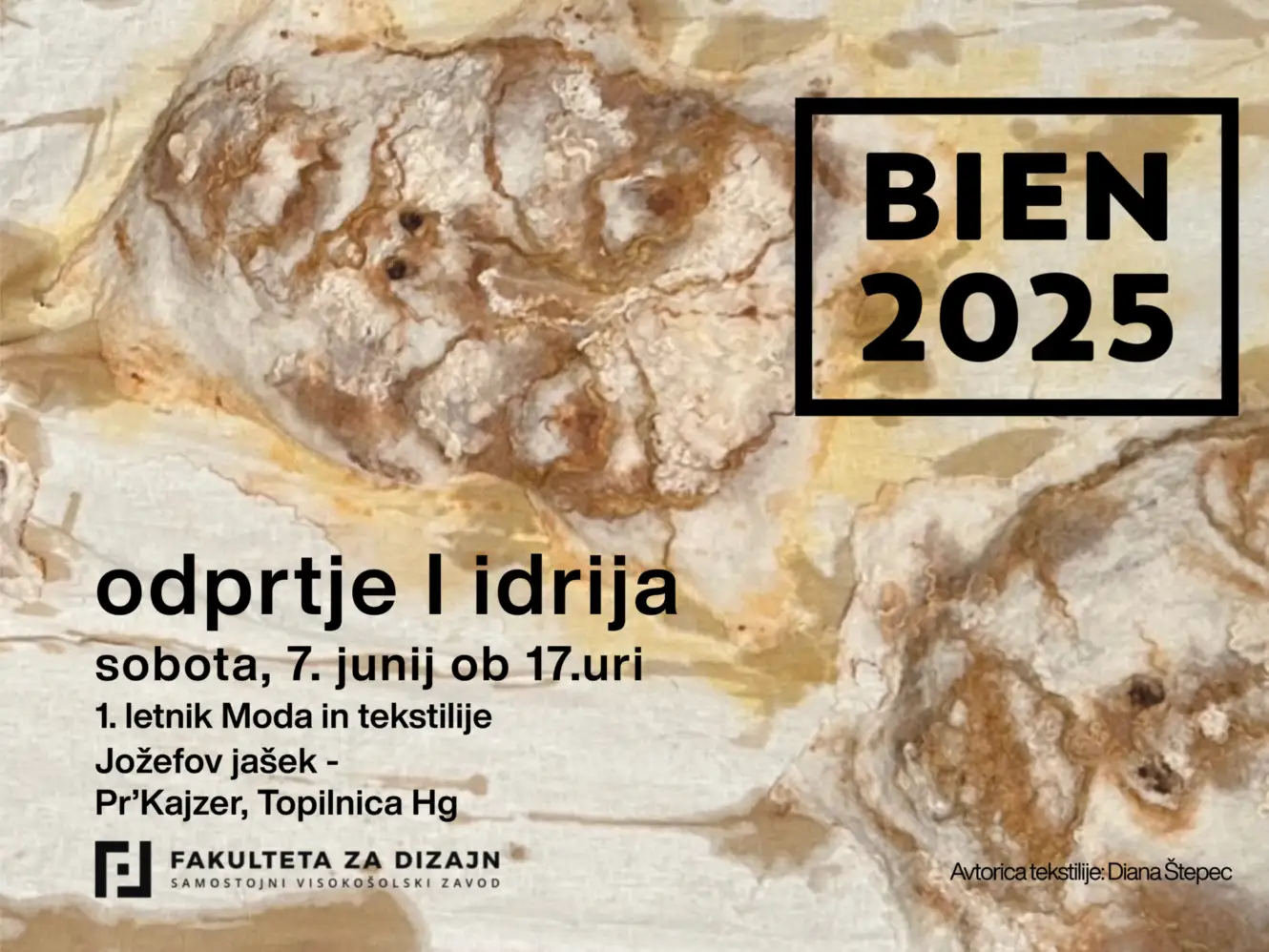 BIEN 2025: Odprtje v Idriji v soboto, 7. junija!