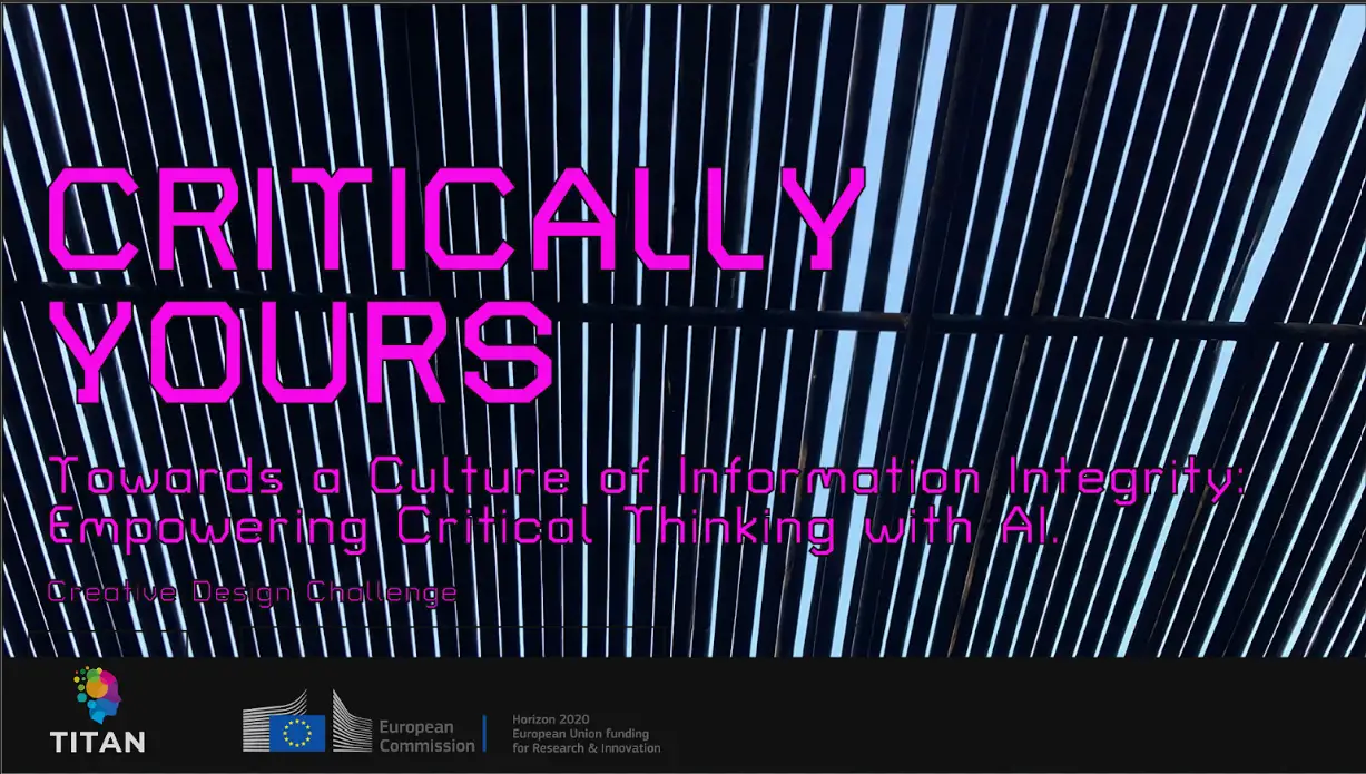 Oblikovalski natečaj za vizualne ustvarjalce: Critically yours