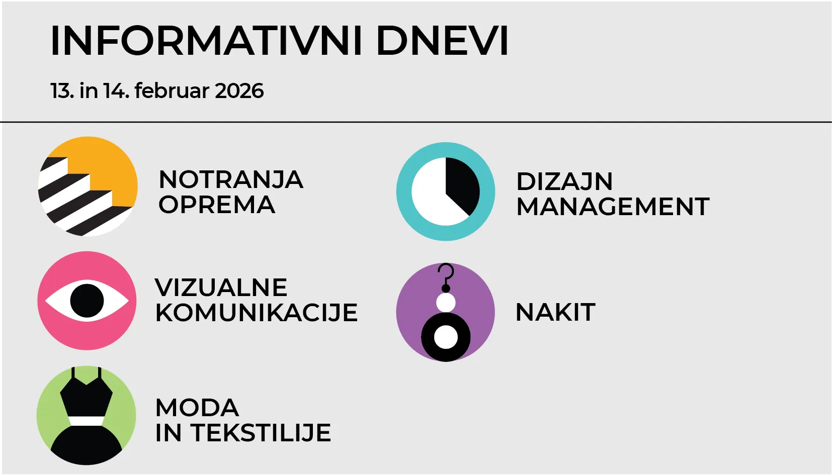 INFORMATIVNI DNEVI FAKULTETE ZA DIZAJN: 13. in 14. FEBRUAR 2026