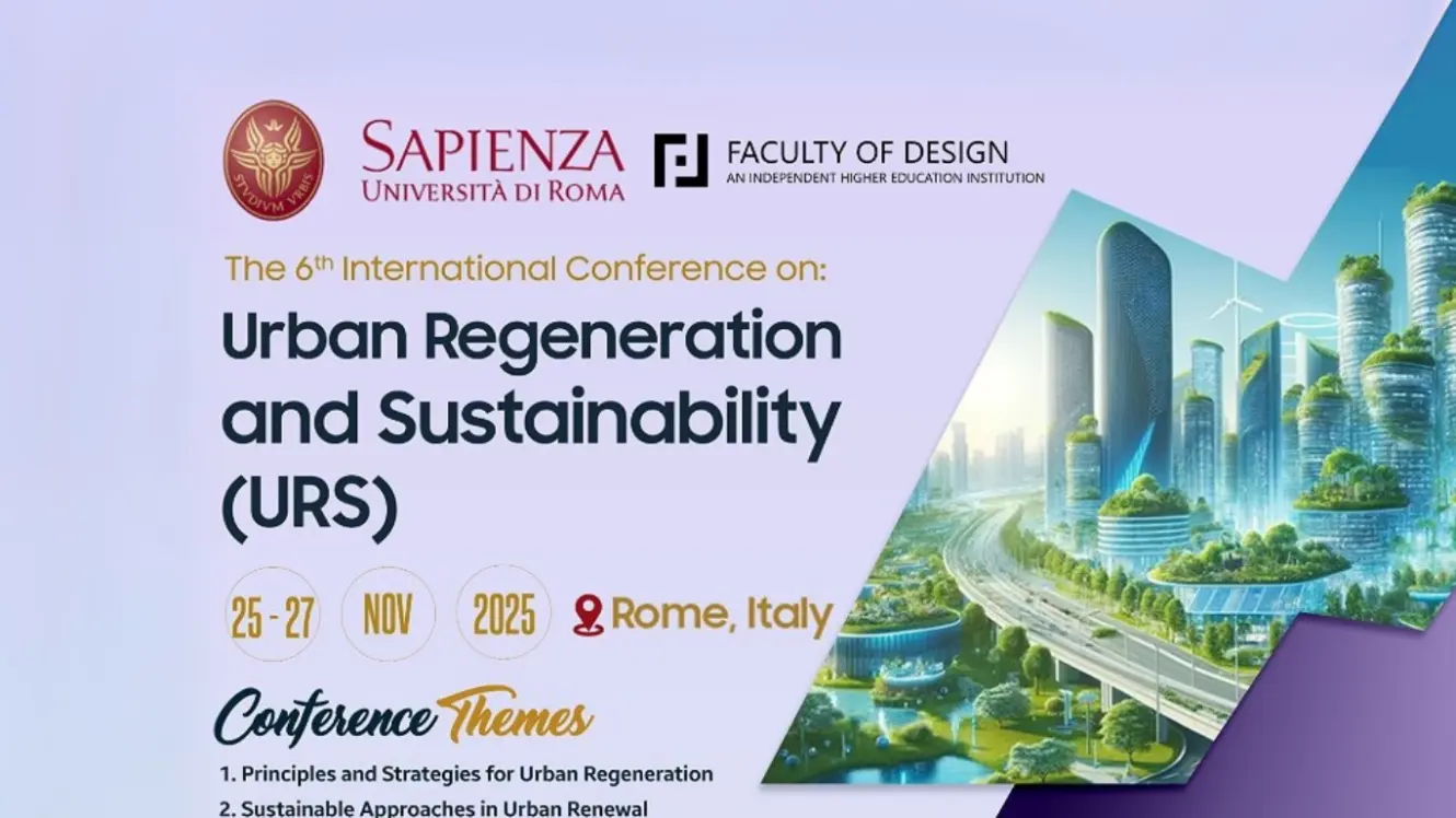 Fakulteta za dizajn sodeluje na konferenci Urban Regeneration & Sustainability  I 25. – 27. november, Italija
